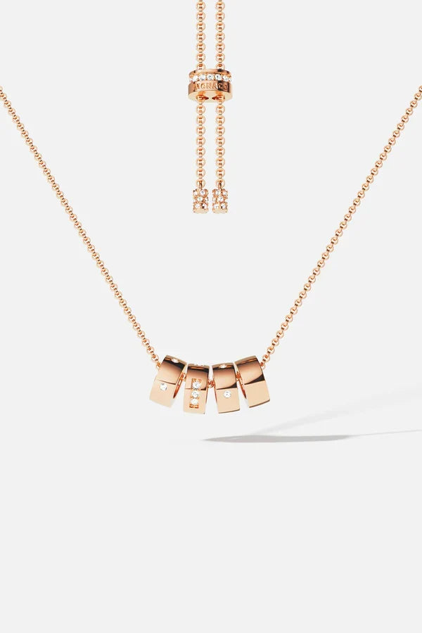 Anaya Emerald Code Bar Necklace
