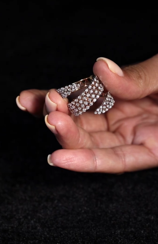 Astraea Triple Pave Ring  (Size 7)