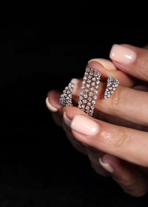 Astraea Triple Pave Ring  (Size 7)