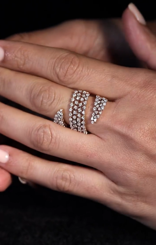 Astraea Triple Pave Ring  (Size 7)