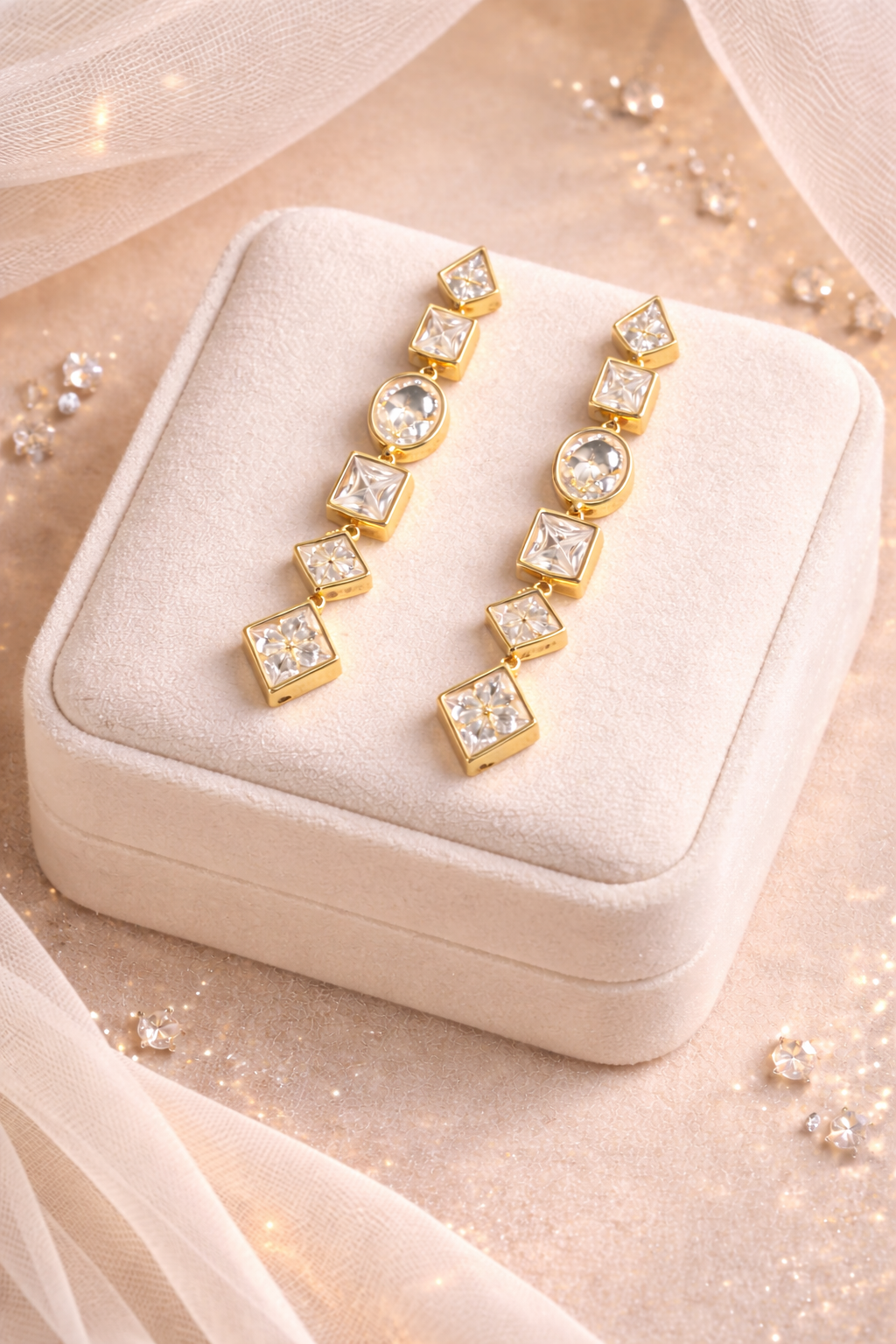 Aurelia Facet Drop Earrings
