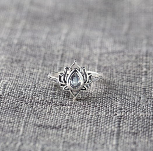 white stone ring